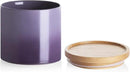 Sweejar Ceramic Food Storage Jar, Stackable Kitchen Canisters, Containers with Airtight Seal Wooden Lid for Serving Coffee Grounds, Coffee Bean, Flour, Tea, Spice and More - 39 Fl Oz (Gradient Purple) by CozyNest Decor