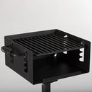 Titan Great Outdoors Park-Style Grill V2, 256 Sq. In Charcoal Grill with Base Anchor, Single Post Outdoor Cooking Backyard BBQ, Camp Grilling Barbecues by GreenHaven Gardens
