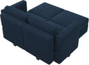 Belffin Modular Sectional Sofa with Reversible Chaise L Shaped Couch with Ottoman Modular Sofa Couch with Storage Blue by CozyNest Decor