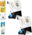 TidyFriend 2 Pack Laundry Detergent Dispenser with Tray & Strap, Laundry Soap Dispenser with Non-Slip Rubber Feet for Washing Room Organization, Easy Pour (Black) by CozyNest Decor