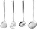 15" Wok Spatula and Ladle,Skimmer Spoon, Slotted Turner Spatula,304 Stainlss Steel Matte Kitchen Utensils Set,4PCS Wok Accessories,Cooking Utensils Tools by CozyNest Decor