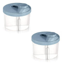 Accmor Baby Formula Dispenser On The Go, Non-Spill Rotating Four-Compartment Formula Container to Go, Milk Powder Kids Snack Container for Infant Toddler Travel Outdoor, Blue, 2 Pack by TinyTreasures Baby Boutique