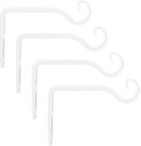 Mkono Hanging Plant Bracket 6 inch Metal Wall Plant Hook Decorative Plant Hanger for Bird Feeders, Planters, Lanterns, Wind Chimes, Home Decor Indoor Outdoor 4 Pack, White by GreenHaven Gardens