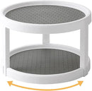 Lazy Susan Organizer, 2 Tier Non Skid Spice Rack Turntable,360 Degree Rotating Seasoning Organizer, 10-Inch Spinning Organizer for Pantry Cabinet, Kitchen, Countertop, Vanity Display Stand by CozyNest Decor