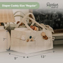 Parker Baby Diaper Caddy - Nursery Storage Bin and Car Organizer for Diapers and Baby Wipes - White, Regular by TinyTreasures Baby Boutique