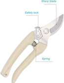 Curve Gardening Scissor with Sharp Stainless Steel Blade Garden Shears for Cutting Flowers Trimming Plants of Yard Florist Flower Rose Herb Hedge Bonsai and Fruits Picking by GreenHaven Gardens