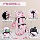 Betsey Johnson Insulated Water Bottle Pouch Holder Carrier Crossbag with Adjustable Shoulder Strap - Lightweight Polyester Accessories with Pockets Good for Hiking Sports by TinyTreasures Baby Boutique