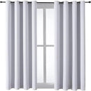 ChrisDowa Grommet Room Darkening Curtains for Bedroom and Living Room - 2 Panels Set Thermal Insulated Blackout Curtains (Greyish White, 52W x 54L) by CozyNest Decor