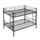 Modern Metal Bunk Bed, Full Over Full, No Box Spring Needed - Black by Unique Piece Furniture