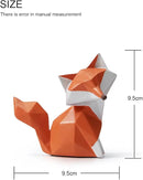 HAUCOZE Fox Figurine Gifts Geometric Sculpture Decor Animal Gifts Statue Polyresin Arts 4.0 inch by CozyNest Decor