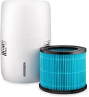 Humea Smart Evaporative Humidifier with WiFi & App Control - 3L Tank, 4 Speeds, 300ml/h - Quiet, Mist-Free, No White Dust - Nightlight - For Allergies, Dry Skin, Better Sleep - White by TinyTreasures Baby Boutique