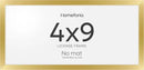 Homeforia 4x9 Business License Frame Gold, High End Metal 4 x 9 Gold Certificate Frame with Real Glass, 9x4 Document Frames for Wall or Tabletop, 4by9 Picture Frame, Tempered Glass, Wall Kit, Set of 1 by CozyNest Decor