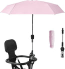 Clip-on Umbrella for Stroller Sunshade, Adjustable Steering Angle, Handle Included, Compact and Lightweight, Suitable for All Kinds of Strollers by TinyTreasures Baby Boutique