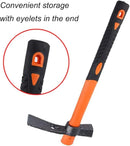 Dual Head Hammer Hoe with Heavy Duty Forged Adze and Ergonomic Non-Slip Handle for Gardening, Hunting, Landscaping Outdoor 39mm/15-Inch by GreenHaven Gardens