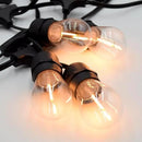 Hometown Evolution, Inc. E26 Outdoor Commercial String Lights with Suspended Socket for Weatherproof Heavy Duty Vintage Outside Lighting (S14 LED Plastic, 24 Foot 12 Socket) by CozyNest Decor