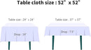 Surmente White Square Tablecloth-52x52 Inch Table Cloth for Small Square Tables,Washable Polyester Table Cover for Weddings, Banquets, or Restaurants by CozyNest Decor