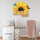 Custom Wooden Sunflower Nursery Name Sign for Girls, Boho Nursery Wood 2 Layer, Baby Name Sign, Baby Shower, Decor Floral, Flower gift/17 by TinyTreasures Baby Boutique