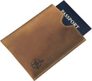 WANDERINGS Leather Passport Holder - Ideal for Travel - Handmade Genuine Leather Wallet with Passport Pocket and Card Slots - RFID Blocking for Security Against Data Theft by TinyTreasures Baby Boutique
