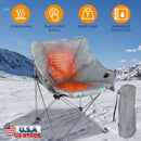 Heated Camping Chair For Adult Outdoor Activities Portable Folding Heated Chair With 3 Adjustable Heat Levels Heating Backrest Cushion Support 264LBS