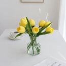 Buart Yellow Flowers Artificial Luxury Big Tulip Valentine's Day Mother's Day Easter Home Kitchen Wedding Decorations(11pcs) by CozyNest Decor