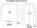 Adorox Metal Garden Arch Trellis for Climbing Plants 7.8ft Outdoor Arch Wedding Halloween Christmas Vine Trellis Pumpkin Archway Assemble Freely 2 Sizes White by GreenHaven Gardens