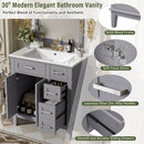 Modern Bathroom Vanity With Sink, Storage Cabinet, Soft Close Doors, Deep & Standard Drawers by HouseOfZazla