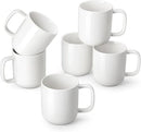 vancasso Porcelain Coffee Mugs Set, 12 oz Ceramic Coffee Cups for Latte Hot Tea Cappuccino Cocoa Milk Cups Set of 6, Dishwasher & Microwave Safe, White by CozyNest Decor