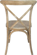 EMMA + OLIVER Natural with White Grain X-Back Chair by CozyNest Decor