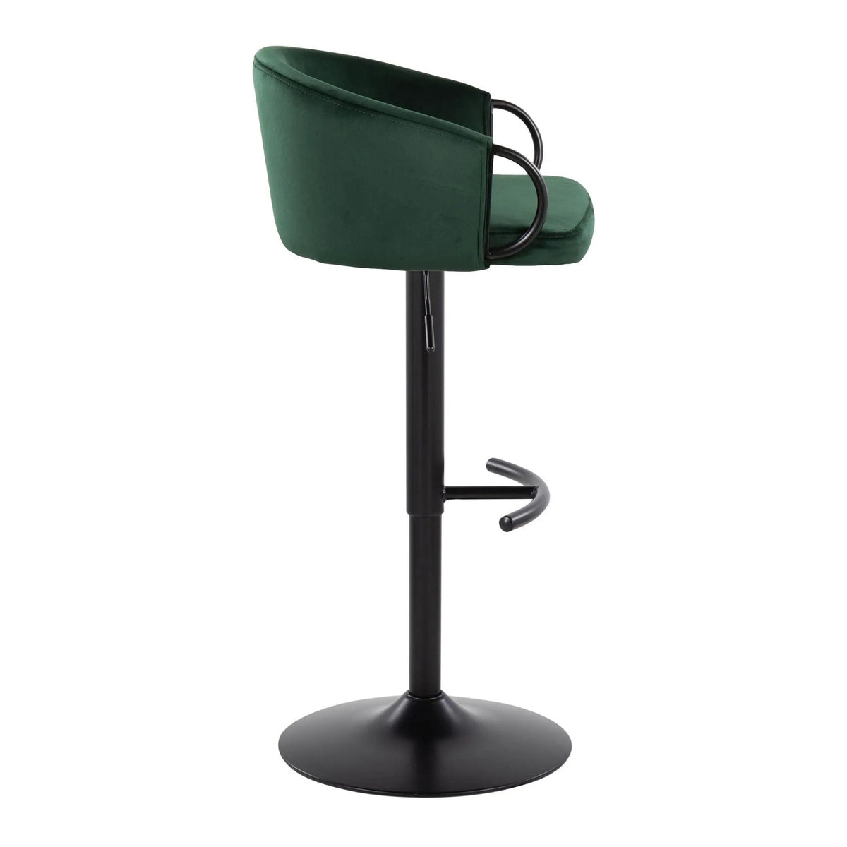 Claire - Contemporary Adjustable Barstool With Swivel With Rounded T Footrest (Set of 2), photo 6 of 12