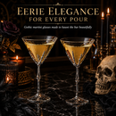 Stemmed Skeleton Martini Glasses Set of 2
