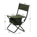 Folding Outdoor Chairs With Storage Bag, Portable Chair For Indoor, Outdoor Camping, Picnics And Fishing by HouseOfZazla