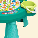 Fishing Game Toy Set, Kids Play Table w/Rotating Board, 45 Fishes & 4 Fishing Poles, Gifts for Children, Boys & Girls Aged 3 4 5 6+ (Upgraded Ver.) by TinyTreasures Baby Boutique