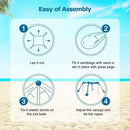 COMMOUDS Beach Tent Sun Shelter - UPF50+ Pop Up Beach Canopy with Sandbags & Sand Shovel & Windproof Poles, Portable Sun Shade for Beach, Camping, Picnics, Backyard by TinyTreasures Baby Boutique