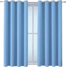 ChrisDowa Grommet Room Darkening Curtains for Bedroom and Living Room - 2 Panels Set Thermal Insulated Blackout Curtains (Sky Blue, 52W x 63L) by CozyNest Decor