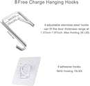 XL Hanging Hamper, Over The Door Hamper with Free Hanging Hooks, Space Saving Over Door Laundry Bag and Laundry Basket for Storage, 2 Pack, (36x22Inch Pop Heather Grey) by CozyNest Decor