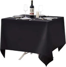 Surmente Square Tablecloth for Square or Round Tables 100% Polyester 85x85 Inch Table Cloth for Weddings, Banquets, or Restaurants (Black) by CozyNest Decor