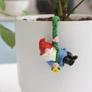 Set of 3 Cute Climbing Gnome Figurines Flower Pot Hugger, Resin Hanging Gnomes Statue Outdoor Decor Fence Ornaments for Patio Lawn Garden Yard by GreenHaven Gardens