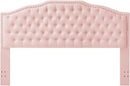 24KF Upholstered Button Tufted King Size Headboard with Nailhead Trim, Elegant Boucle Fabric California King headboard, 6031-K-Boucle-Pink by CozyNest Decor