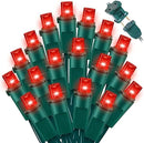 60 Count Red -String Lights - LED Christmas Lights, Mini led Lights for Indoor Outdoor Home Holiday Party Wedding Independence Day Decoration by CozyNest Decor