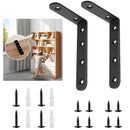 Anti Tip Furniture Anchors for Baby Pet Proofing,Furniture Wall Anchor Furniture Dresser Bookshelf Falling Prevention Device for Children (BLACK-2PACK) by TinyTreasures Baby Boutique