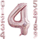 GOER 2 Pcs 42 Inch Rose Gold Foil Balloons Number 4,Huge Number Balloons for 4th 44th Birthday Party Supplies Anniversary Decorations by TinyTreasures Baby Boutique
