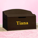 DIBSIES Personalized Creative Wonders Toy Box, Signature Series for Girls, 30 x 19.25 x 18 inches, Soft-Close Lid (Espresso) by TinyTreasures Baby Boutique