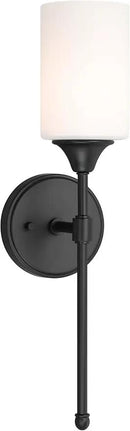 XiNBEi Lighting Wall Sconce, Bathroom Vanity Light with Glass, Wall Fixture Matte Black Finish for Bathroom XB-W1216-MBK by CozyNest Decor