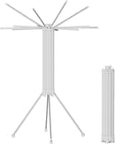 JOOM 4 Legs Single Layer Clothes Drying Rack, Garment Rack Portable and Foldable Space Saving Laundry Drying Rack - Drying Rack Clothing Floor Folding Balcony Bedroom Household Aluminum by CozyNest Decor
