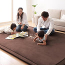 Loartee Coral Velvet Crawling Rug (5.0'x 6'8", Coffee) for Toddler Children Play Area Rug Yoga Mat Exercise Pad Carpet by TinyTreasures Baby Boutique