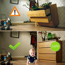 UCEC 2 Pack Adjustable TV Safety Straps, No-Drill Adhesive Anti-Tip Furniture Anchors for Baby Proofing, Flat Screens Fix to Wall,Cabinet,Stand Or Desk, Earthquake Straps by TinyTreasures Baby Boutique