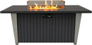 SereneLife 52 Inch Gas Fire Pit Table, 50,000 BTU Propane Pits for Outside with Steel Lid and Lava Rock, 2 in 1 Firepit Table Gatherings Parties on Patio Deck Garden Backyard by GreenHaven Gardens