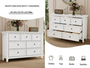 BLANKSPACE White 7 Drawer Dresser, Modern Dresser for Bedroom, Wood Drawer Organizer with Metal Knobs, Large Capacity Wood Cabinet for Bedroom by CozyNest Decor
