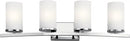 Kichler Crosby 31" 4 Light Vanity Light Satin Etched Cased Opal Chrome by CozyNest Decor