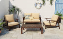 4 Pieces Outdoor Sofa Set with Cushions and Coffee Table